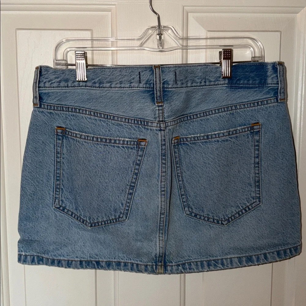 Abercrombie & Fitch Light Wash Denim Mini Skirt - Picture 3 of 3